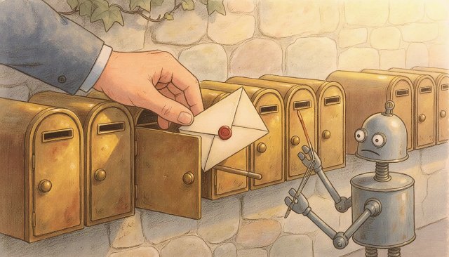 Only the owner of the box can open the letter