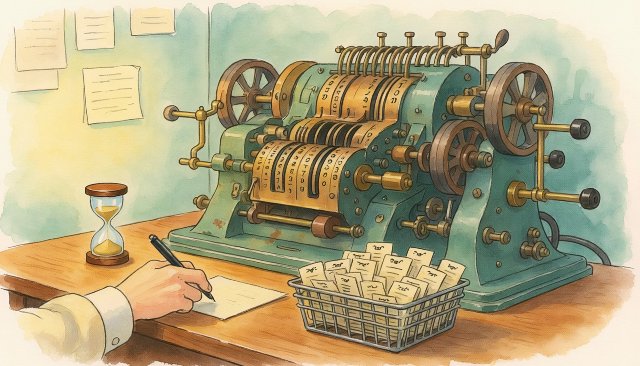 What costs a human a minute costs the machine nothing